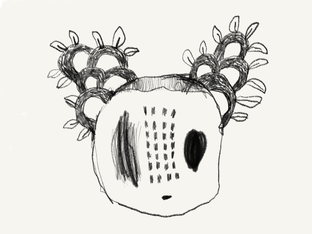 christopher st john digital drawing weird animal effigy listener resonant form